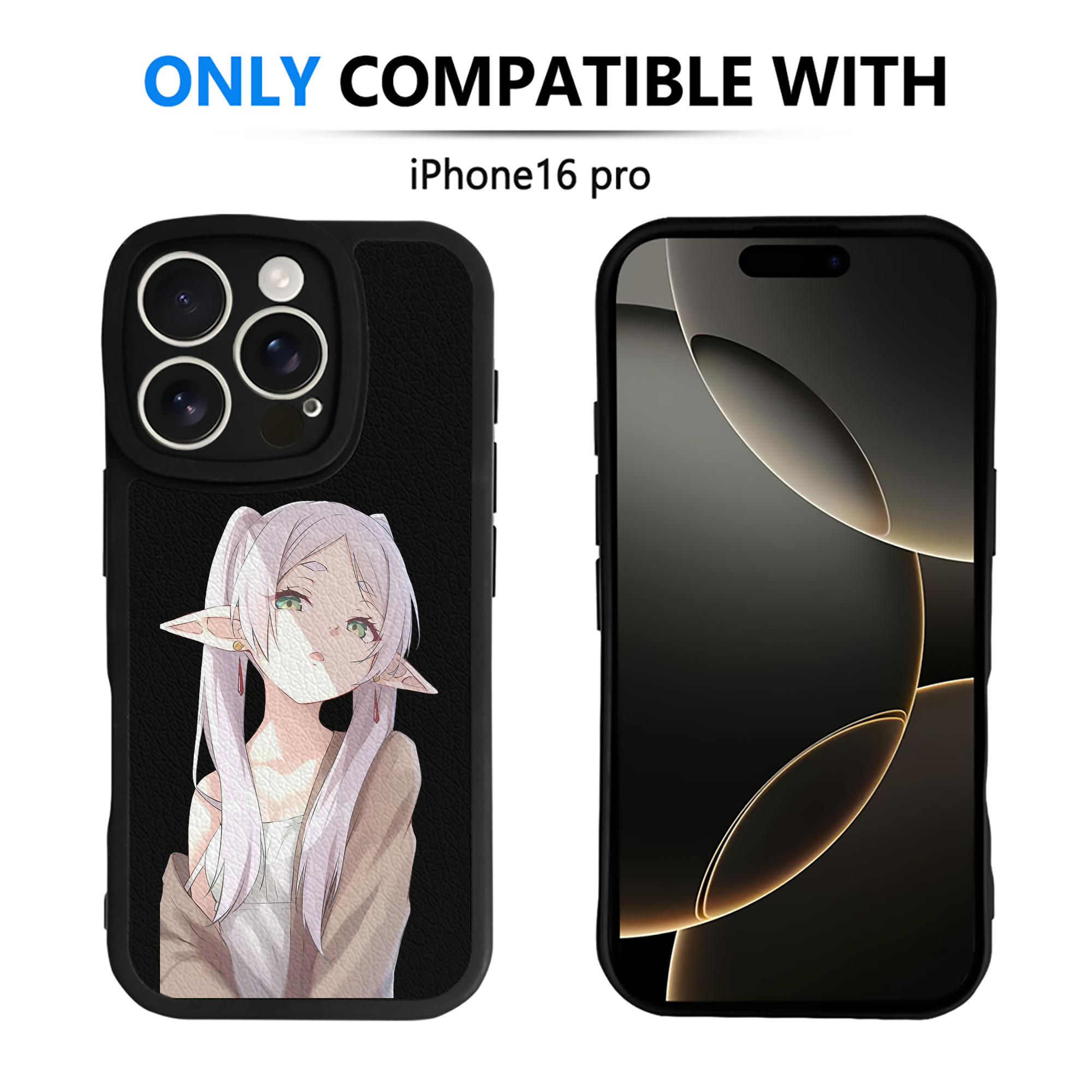 （画像用） 葬送のフリーレン Frieren 【iPhone 16シリーズ対応】シリコンスマホケース（レザー調） 材質：シリコン